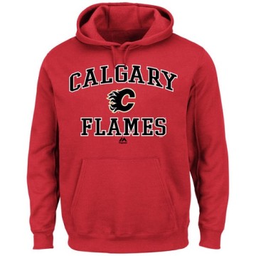 Majestic Men's Calgary Flames Heart & Soul Hoodie - - Red