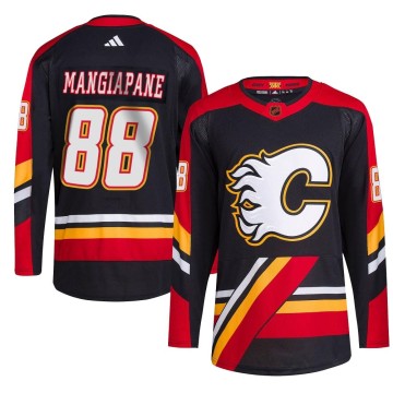 Authentic Adidas Men's Andrew Mangiapane Calgary Flames Reverse Retro 2.0 Jersey - Black