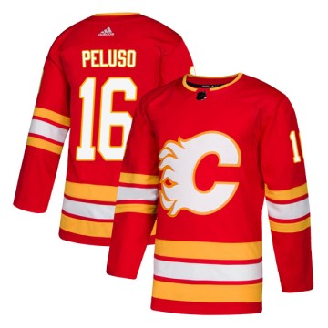 Authentic Adidas Men's Anthony Peluso Calgary Flames Alternate Jersey - Red