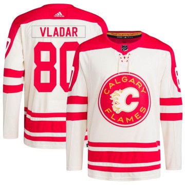 Authentic Adidas Men's Dan Vladar Calgary Flames 2023 Heritage Classic Primegreen Jersey - Cream