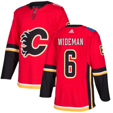 Authentic Adidas Men's Dennis Wideman Calgary Flames Jersey - Red