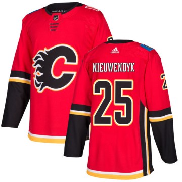 Authentic Adidas Men's Joe Nieuwendyk Calgary Flames Jersey - Red