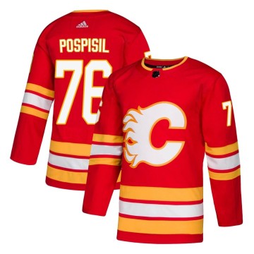 Authentic Adidas Men's Martin Pospisil Calgary Flames Alternate Jersey - Red
