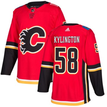 Authentic Adidas Men's Oliver Kylington Calgary Flames Jersey - Red