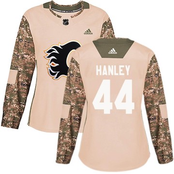 Authentic Adidas Women's Joel Hanley Calgary Flames Veterans Day Practice Jersey - Camo