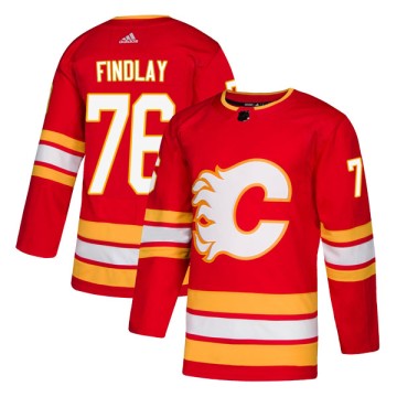 Authentic Adidas Youth Brett Findlay Calgary Flames Alternate Jersey - Red