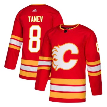 Authentic Adidas Youth Christopher Tanev Calgary Flames Alternate Jersey - Red