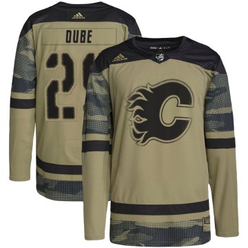 Authentic Adidas Youth Dillon Dube Calgary Flames Military Appreciation Practice Jersey - Camo