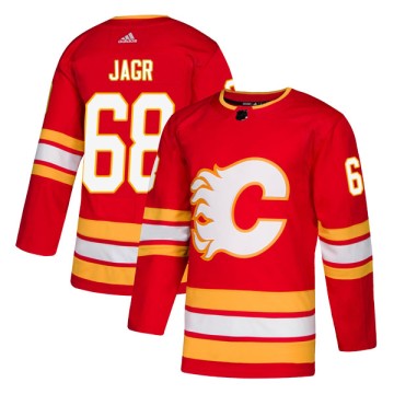 Authentic Adidas Youth Jaromir Jagr Calgary Flames Alternate Jersey - Red