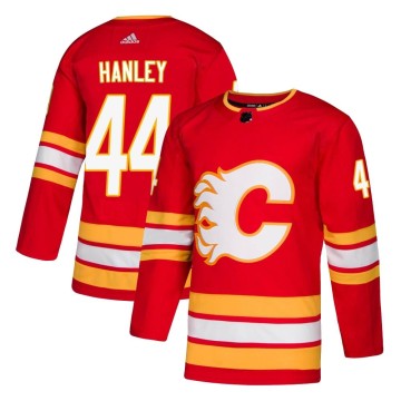 Authentic Adidas Youth Joel Hanley Calgary Flames Alternate Jersey - Red