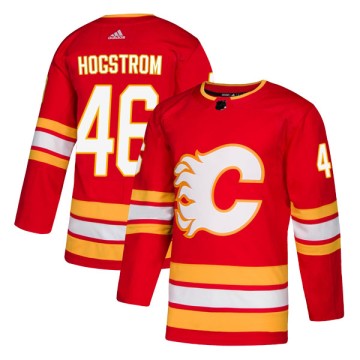 Authentic Adidas Youth Marcus Hogstrom Calgary Flames Alternate Jersey - Red