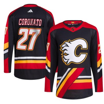Authentic Adidas Youth Matt Coronato Calgary Flames Reverse Retro 2.0 Jersey - Black