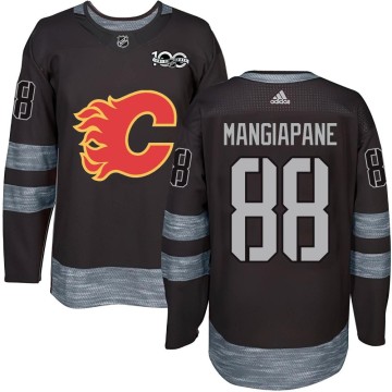 Authentic Men's Andrew Mangiapane Calgary Flames 1917-2017 100th Anniversary Jersey - Black