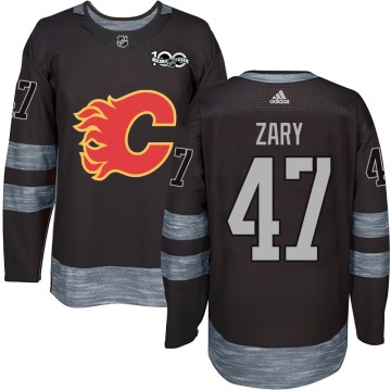 Authentic Men's Connor Zary Calgary Flames 1917-2017 100th Anniversary Jersey - Black
