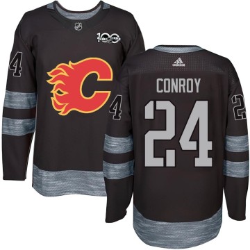 Authentic Men's Craig Conroy Calgary Flames 1917-2017 100th Anniversary Jersey - Black