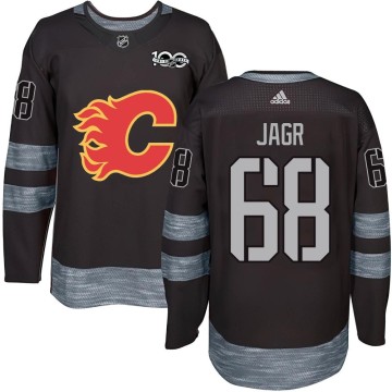 Authentic Men's Jaromir Jagr Calgary Flames 1917-2017 100th Anniversary Jersey - Black