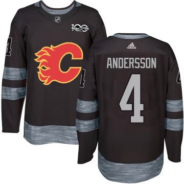 Authentic Men's Rasmus Andersson Calgary Flames 1917-2017 100th Anniversary Jersey - Black