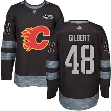Authentic Youth Dennis Gilbert Calgary Flames 1917-2017 100th Anniversary Jersey - Black