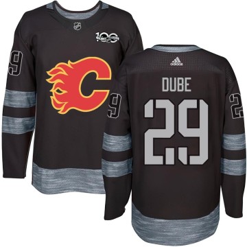 Authentic Youth Dillon Dube Calgary Flames 1917-2017 100th Anniversary Jersey - Black