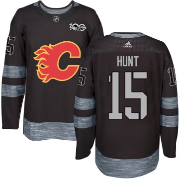 Authentic Youth Dryden Hunt Calgary Flames 1917-2017 100th Anniversary Jersey - Black
