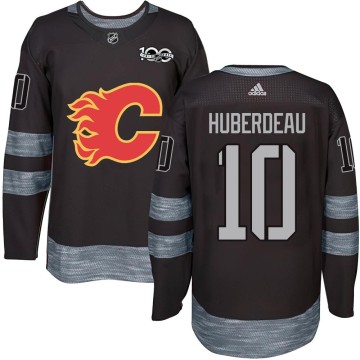Authentic Youth Jonathan Huberdeau Calgary Flames 1917-2017 100th Anniversary Jersey - Black