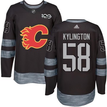 Authentic Youth Oliver Kylington Calgary Flames 1917-2017 100th Anniversary Jersey - Black
