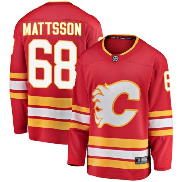 Breakaway Fanatics Branded Men's Adam Ollas Mattsson Calgary Flames Alternate Jersey - Red
