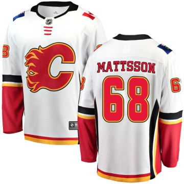 Breakaway Fanatics Branded Men's Adam Ollas Mattsson Calgary Flames Away Jersey - White