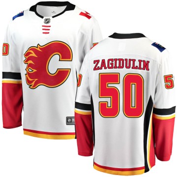 Breakaway Fanatics Branded Men's Artyom Zagidulin Calgary Flames ized Away Jersey - White