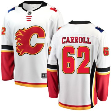 Breakaway Fanatics Branded Men's Austin Carroll Calgary Flames Away Jersey - White