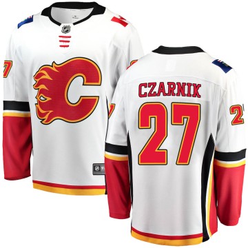 Breakaway Fanatics Branded Men's Austin Czarnik Calgary Flames ized Away Jersey - White