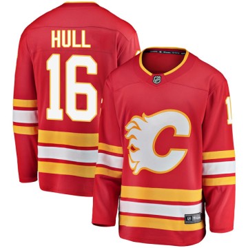 Breakaway Fanatics Branded Men's Brett Hull Calgary Flames Alternate Jersey - Red