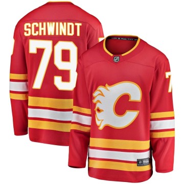 Breakaway Fanatics Branded Men's Cole Schwindt Calgary Flames Alternate Jersey - Red
