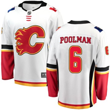 Breakaway Fanatics Branded Men's Colton Poolman Calgary Flames Away Jersey - White