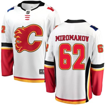 Breakaway Fanatics Branded Men's Daniil Miromanov Calgary Flames Away Jersey - White
