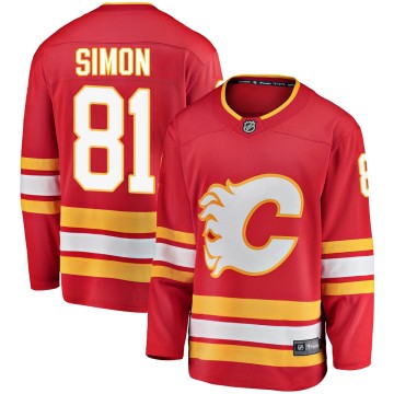 Breakaway Fanatics Branded Men's Dominik Simon Calgary Flames Alternate Jersey - Red