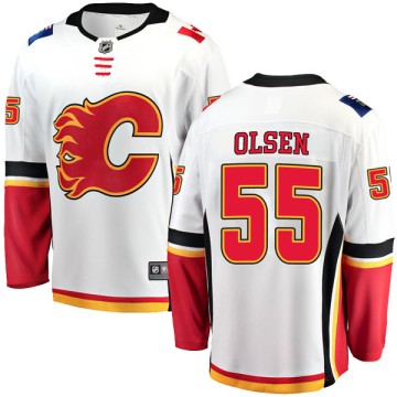 Breakaway Fanatics Branded Men's Dylan Olsen Calgary Flames Away Jersey - White