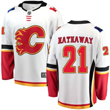 Breakaway Fanatics Branded Men's Garnet Hathaway Calgary Flames Away Jersey - White