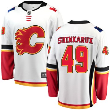 Breakaway Fanatics Branded Men's Hunter Shinkaruk Calgary Flames Away Jersey - White