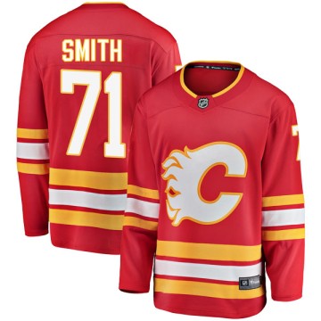 Breakaway Fanatics Branded Men's Hunter Smith Calgary Flames Alternate Jersey - Red