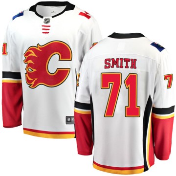 Breakaway Fanatics Branded Men's Hunter Smith Calgary Flames Away Jersey - White