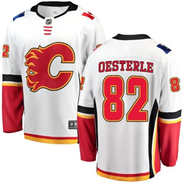 Breakaway Fanatics Branded Men's Jordan Oesterle Calgary Flames Away Jersey - White