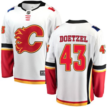 Breakaway Fanatics Branded Men's Kayle Doetzel Calgary Flames Away Jersey - White