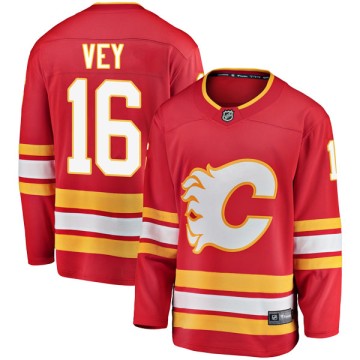 Breakaway Fanatics Branded Men's Linden Vey Calgary Flames Alternate Jersey - Red