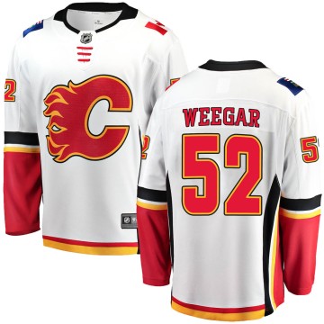 Breakaway Fanatics Branded Men's MacKenzie Weegar Calgary Flames Away Jersey - White