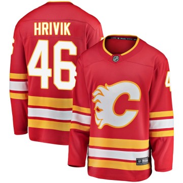 Breakaway Fanatics Branded Men's Marek Hrivik Calgary Flames Alternate Jersey - Red