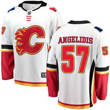 Breakaway Fanatics Branded Men's Mike Angelidis Calgary Flames Away Jersey - White