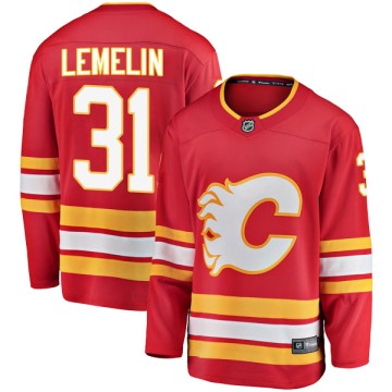 Breakaway Fanatics Branded Men's Rejean Lemelin Calgary Flames Alternate Jersey - Red