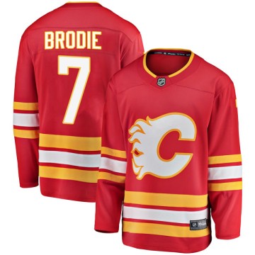 Breakaway Fanatics Branded Men's T.J. Brodie Calgary Flames Alternate Jersey - Red