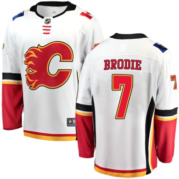 Breakaway Fanatics Branded Men's T.J. Brodie Calgary Flames Away Jersey - White